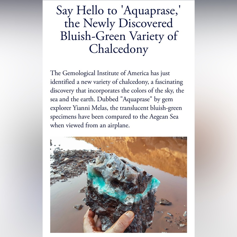 Aquaprase™ Faceted Pendant | Rare Blue-Green Chalcedony • Earth & Ocean Energy - Picture 2 of 9